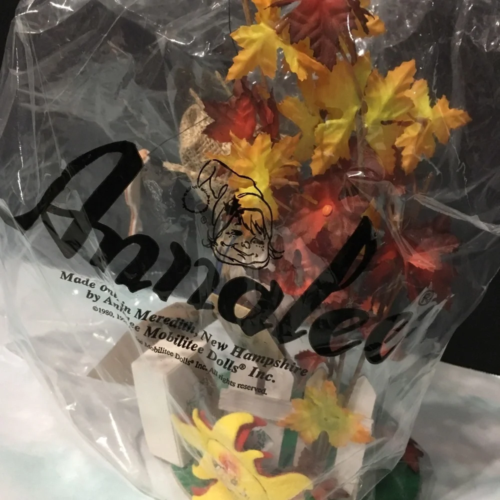 Annalee Fall Fisherman Doll with Orange, Yellow, Red and Green Accents